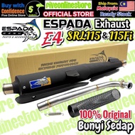 ESPADA SRL115Fi SRL115ZR 28MM E4 STD Open Racing 100% Original Espada Exhaust Pipe Lagenda115 Ekzos 