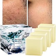 4 PC- ONIYEA Sea Salt Handmade Bar Soap 3.5 Oz Each, Natural Goat's Milk, All Skin Types, Exfoliatin