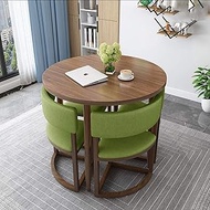 Furniture Set of 5 Outdoor Dining Table and Chair Modern Round Table Fabric Chair Coffee Table Sofa 