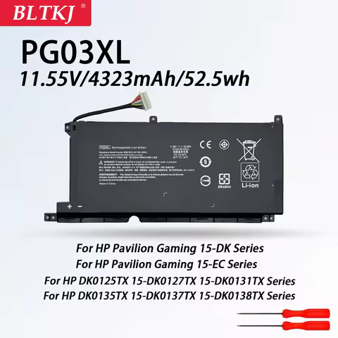 PG03XL for hp laptop battery pavilion gaming 16-a0000TX 16-a0084TX 15-dk0020TX TPN-C141 TPN-Q229 TPN