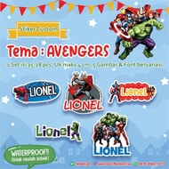 Waterproof Name Sticker/AVENGERS Theme LABEL Sticker