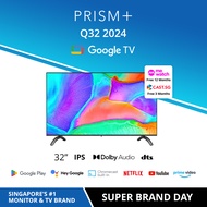 PRISM+ Q32 2024 Google TV | 32 inch | Inbuilt Chromecast | IPS Panel | Netflix &amp; Youtube | Dolby Audio