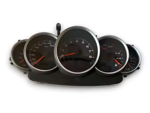 Matt Chrome Dashboard Dial Gauge Rings Bezel Trim For Porsche 911 996 S Turbo Targa