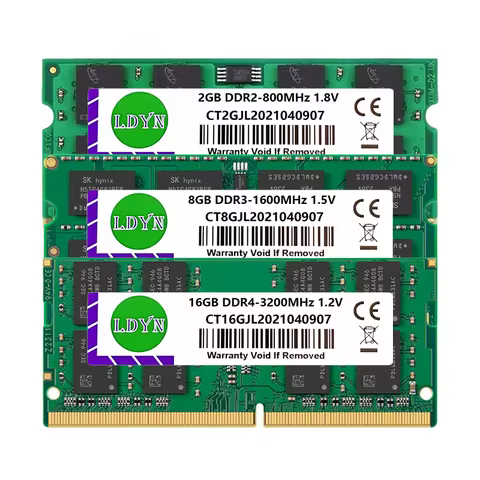 DDR2 DDR3 DDR4 2GB 4GB 8GB 16GB Laptop Ram PC2 667 800MHZ PC3 1333 1600MHZ PC4 2133 2400 2666 3200MH