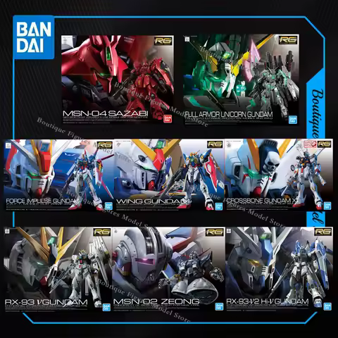 Bandai Original RG WING GUNDAM ZERO SAZABI MSN-02 ZEONG FORCE CROSSBONE FULL ARMOR RX-93 VGUNDAM Ani
