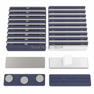 Badge Magnets Magnetic Name Badge Holders Name Tag Magnet Backs with 3 Magnets 44x13mm / 1.76x0.5inc