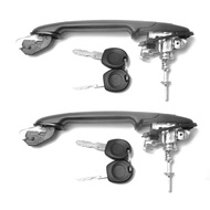6N0837207C/D 2PCS Front Left Right Door Handle With 2 Same Keys For VW POLO 6N 6N1 6N2 SHARAN SEAT A