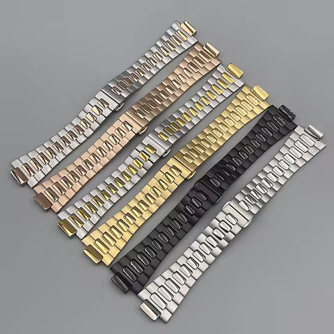 25*13mm Stainless Steel Watch Strap Bracelet Metal With Folding Clasp For Patek Philippe Nautilus 57