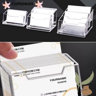 COMOWAN 1Pcs Business Card Box, Acrylic Plastic Display Stand Bussiness Card Holder, School Office S