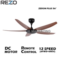 REZO REMOTE CONTROL CEILING FAN WITH DC MOTOR (56") ZERON PLUS 56