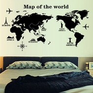 Wall Sticker Wallpaper Aesthetic Room Decoration World Map Decoration