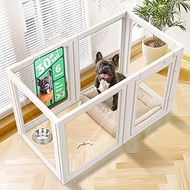 FXW AuraSpace Acrylic Indoor Dog Playpen for Medium Dogs, 30 Inch, 6 Panels, White