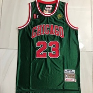 Authentic and exquisite men's Chicago Bulls # 23 Michael Mitchell&Ness hardwood classic jersey - gre