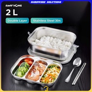 TaffHOME 304 Stainless Steel Lunch Box 2L - HS233