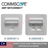 Commscope AMP CAT5E/CAT6 1Port 2 Ports Faceplate 45Degree Angle Type Data Wall Socket Outlet Face Pl