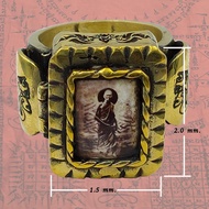 แหวน หลวงพ่อเดิม ล็อคเก็ต ปี2482 วัดหนองโพ พร้อมกล่อง แหวนพระ แหวนทองเหลือง