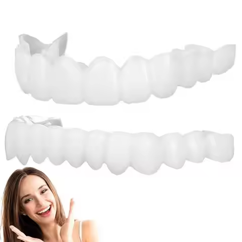 Snap On Teeth Veneers Instant Silicone Smile Veneers Teeth Upper Beauty Cosmetic Teeth Tool For Men 