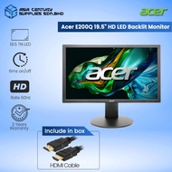 Acer 19.5'' LED Monitor E200Q HD LED Backlit Monitor TN, 60Hz, 1600 x 900, 6ms, VGA, HDMI, 3Y