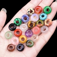 CS26-1201-6x12mm Hole 5mm Large Hole Abacus Beads Natural Stone Large Hole Beads DIY Jewelry Accesso