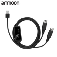 [ammoon]IVU ผู้สร้างสากลสายเคเบิลมิดิ้อะแดปเตอร์5 Pin MIDI เพื่อแปลงสาย USB เข้ากันได้กับ OS ต่างๆ