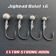 Jighead Bulat X6 Extra Strong Fishing Hook Kolam Mata Kail Bait Soft Plastic Soft Plastik Umpan Siak