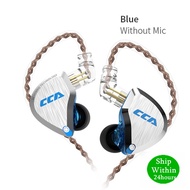 CCA C12 5BA+1DD Hybrid Metal Headset HIFI Bass Earbuds In Ear Monitor Headphones Noise Cancelling Ea