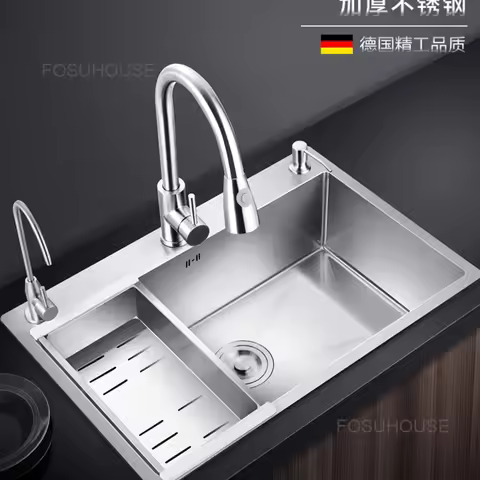 Germany kitchen Sink Single Trough Kitchen Sink 304 Stainless Steel Sink Household Sink bowl stainle