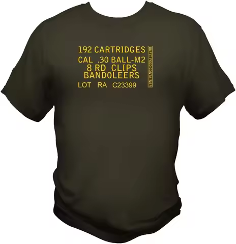 M1 Garand Ammo Can T Shirt Wwii M2 30-06 Sling Cmp Nra 1911 M1 Carbine 2019 Latest O-Neck Sunlight M