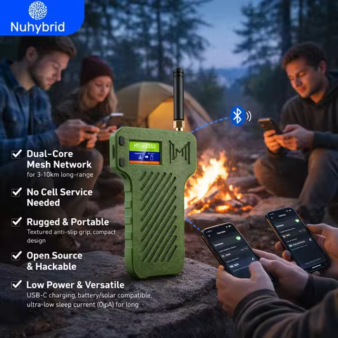 Heltec Mesh Node T114 V2 Deve-board With 3000mAh Battery TFT Display N36 Case Set Bluetooth 5.0 for 
