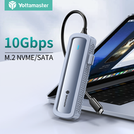 Yottamaster เคส SSD M.2 NVME SATA แบบคู่โปรโตคอล USB C 3.2 Gen2 10Gbps เคส SSD สำหรับกล่องดิสก์ SSD