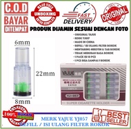 18 PCS ISI PIPE HOLDER YAJUE YJ057 PIPA FILTER SARINGAN ASAP REFILL / ISI ULANG