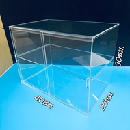 Acrylic Food Display Cabinet 40*30*25 Cm. Slide Door
