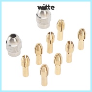 WITTE 10PCS Collet Chuck Set, 0.5-3.2mm Collet Precision Drill Chuck Collet Set, Mini Brass Quick Ch