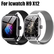 For icwatch H9 X12 Smart Watch Strap stainless steel Metal Band Women men Belt