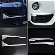 x2 Front fog lamp decorative strip trimming stickers For BMW X1 F48 2016-2022 Car Exterior Decoratio