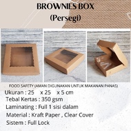 Thick KRAFT Box/BROWNIES Box 25 x 25 CM/25 x 25 CM KRAFT Box With Lamination