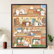 Diamond Painting 2026 New Style Cartoon Rabbit Cat Apartment Handmade Embroidery Diamond Painting Fu