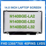 14.0" Laptop LCD Screen N140BGE-LA2 N140BGE-LB2 N140BGE-L32 N140BGE-L43 fit B140XW03 V.0 LP140WHU TL