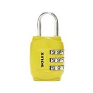 กุญแจรหัส SOLEX NO.C33 30 มม. สีเหลือง (1169812)