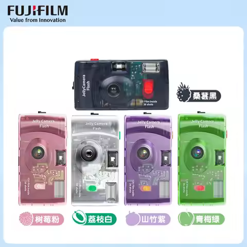 Fujifilm Jelly Disposable Film Camera Transparent ACE400 135 Film Camera Take 36 Sheets Flashing Cam