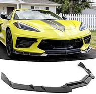 STSEV01 Front Bumper Lip Splitter Spoiler Fit for Chevy Corvette C8 2020-2025 Stingray/ Z51/ LT/LZ, 