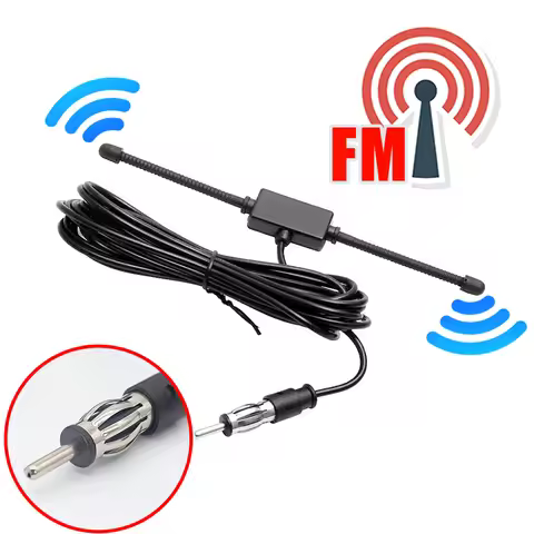 Car Windshield AM FM Radio Dipole Antenna Hidden Signal Amplifier Booster 12V Stereo B0H2 Auto Truck