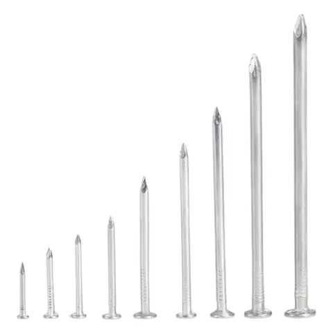 50-600pcs M1.5-M5 Flat round Head Stainless Steel Nail for Hanging Pictures Wall & Wood Finishing Ha