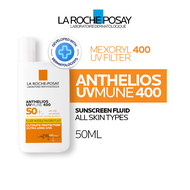 La Roche Posay Anthelios UVMune 400 Invisible Fluid SPF50+ PA++++ 50ml - Sunscreen Kulit Normal/ Sen