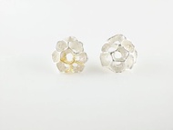 純銀耳環 植物系 耳釘款 楓香種子 金箔