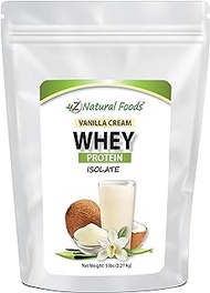 Vanilla Cream Whey Protein Powder Isolate - Bulk 5 lb Size - Grass Fed, Non GMO, Gluten Free - All Natural Clean Protein with No Sugar Added - Great in Smoothies, Shakes, Cooking &amp; Baking Recipes