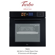 Turbo Italia - TB66Q 66L Built-in Combi Steam Oven 10 functions with 108 recipes