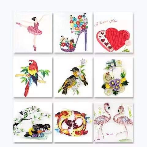 Quilling Paper Art A4 Template Paper Filigree Pattern Quilling Paper Stencils Origami Template Wall 