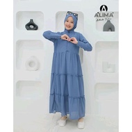 Alima Dres Bahan ceruty baby Dolls terbuat dari bahan ceruty Yg adem dan mudah dipakai Muslim Wanita