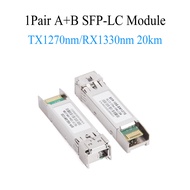 1คู่10G ไฟเบอร์ SFP โมดูล LC 1270NM/1330nm โหมดเดี่ยว10KM/20KM/40KM/60KM/80KM A + B โมดูลสายไฟเบอร์ใ